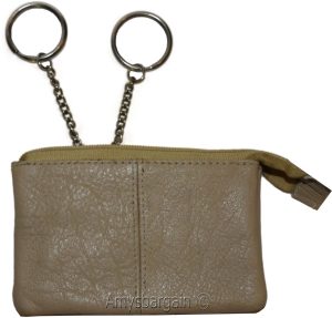 coin case leather ladies wallet purse mini pocket zip coin case key ring nw - Image 11