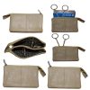 coin case leather ladies wallet purse mini pocket zip coin case key ring nw