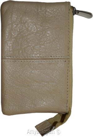 coin case leather ladies wallet purse mini pocket zip coin case key ring nw - Image 13