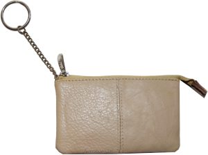 coin case leather ladies wallet purse mini pocket zip coin case key ring nw - Image 4