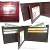 crocodile skin printed leather man's bi fold wallet 2 bill pockets 6 card ID