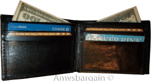 crocodile skin printed leather man's bi fold wallet 2 bill pockets 6 card ID - Image 12