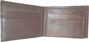 crocodile skin printed leather man's bi fold wallet 2 bill pockets 6 card ID - Image 7