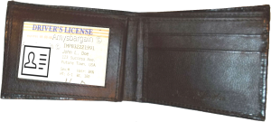 crocodile skin printed leather man's bi fold wallet 2 bill pockets 6 card ID - Image 8