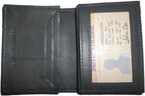 leather business card 7 credit card black genuine leather id card holder - Image 8