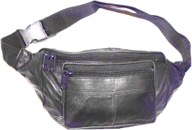 leather waist pouch black pouch waist bag leather bag fanny pack brand new bag