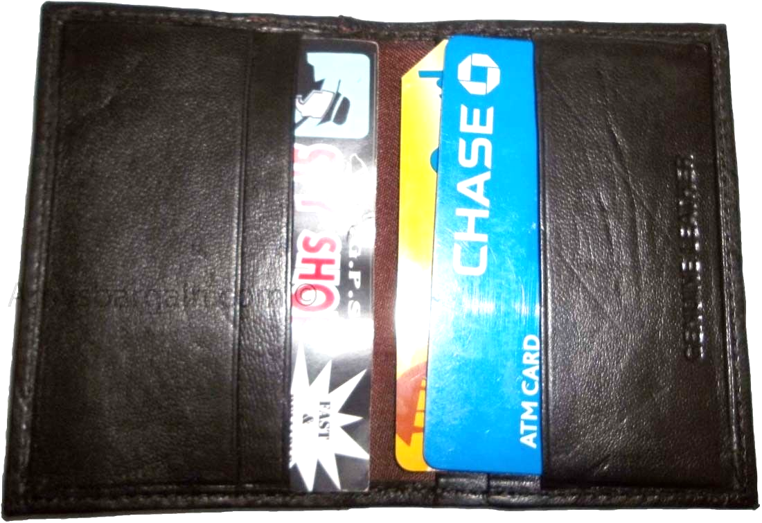 lot of 3 new leather business card case credit card wallet id leather card case. - Image 4