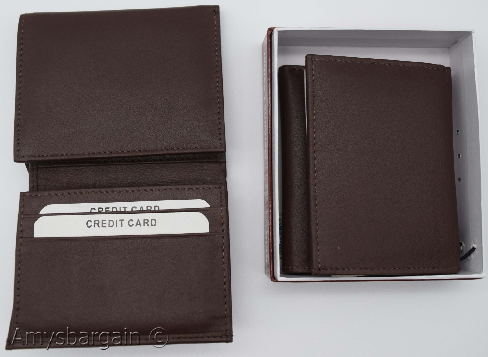 men's RFID genuine leather trifold wallet secure IDs credit cards br new in box - Image 19