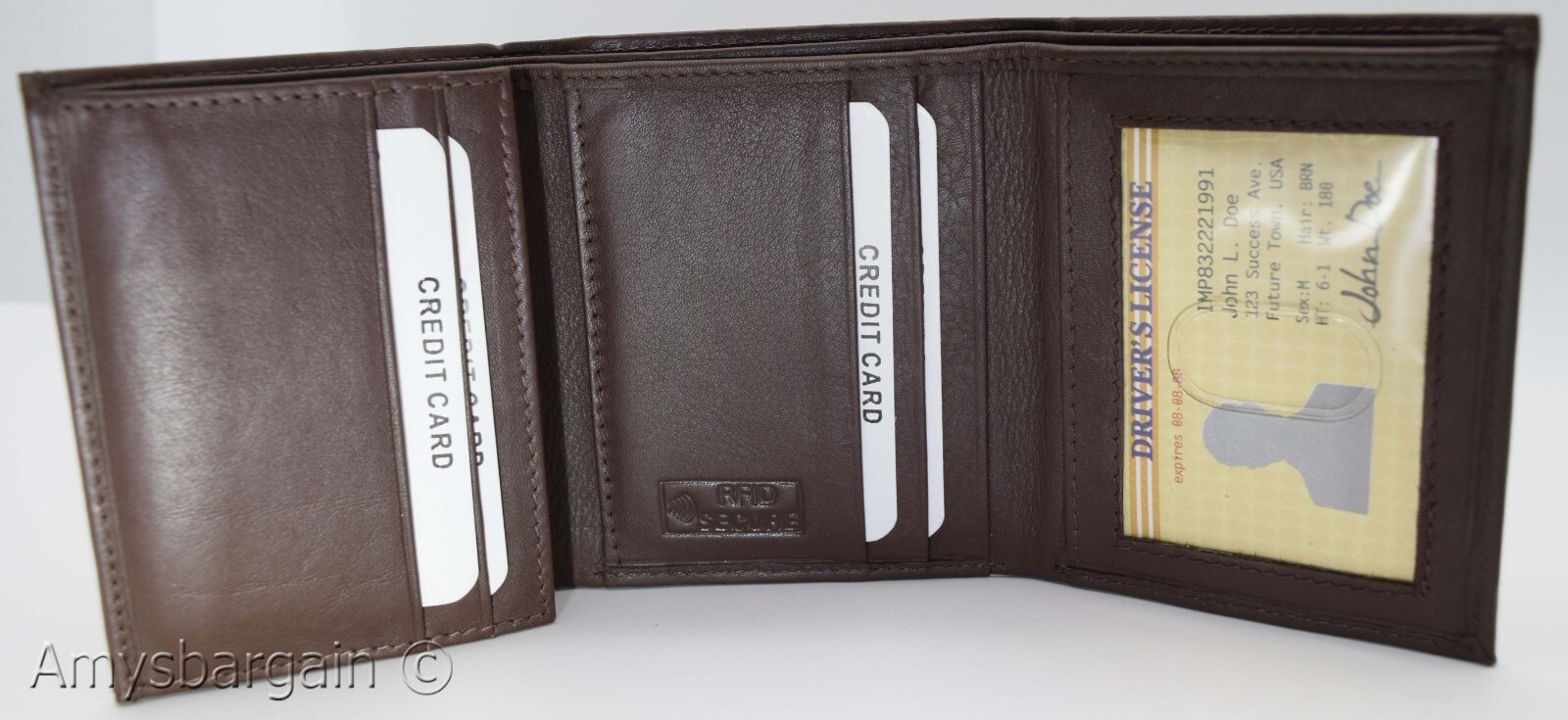 men's RFID genuine leather trifold wallet secure IDs credit cards br new in box - Image 22