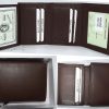 men's RFID genuine leather trifold wallet secure IDs credit cards br new in box