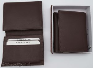 men's RFID genuine leather trifold wallet secure IDs credit cards br new in box - Image 19