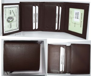 men's RFID genuine leather trifold wallet secure IDs credit cards br new in box