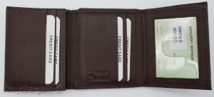 men's RFID genuine leather trifold wallet secure IDs credit cards br new in box - Image 6