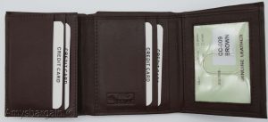 men's RFID genuine leather trifold wallet secure IDs credit cards br new in box - Image 7