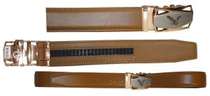 men's belt 36-inch leather dress belt click comfort automatic lock gold eagle - Image 13