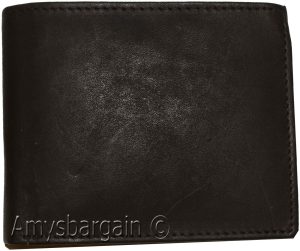 men's bifold genuine leather wallet 6 cards 1 id 2 bill pockets brown new wallet - Image 12