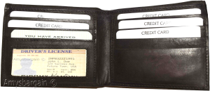 men's bifold genuine leather wallet 6 cards 1 id 2 bill pockets brown new wallet - Image 10