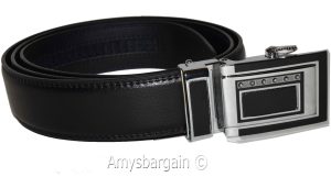 men's leather dress/casual belt auto lock buckle size 44-46" new men's belt - Image 8