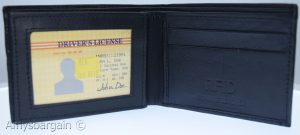men's wallet RFID black bifold real leather new wallet protect IDs credit cards - Image 3