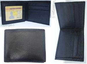 men's wallet RFID black bifold real leather new wallet protect IDs credit cards