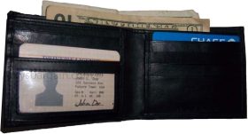 men's wallet billfold new leather wallet id cases 2 bill pockets 6 card holder