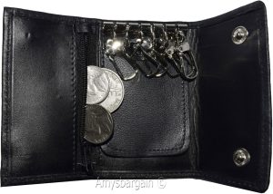 new leather key chain; zip coin case key ring new key chain for men and women - Image 3