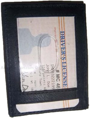 new leather money clip Credit card/ID holder wallet with a magnetic money clip - Image 7