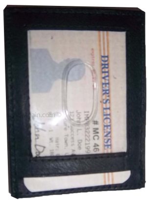 new leather money clip Credit card/ID holder wallet with a magnetic money clip - Image 9