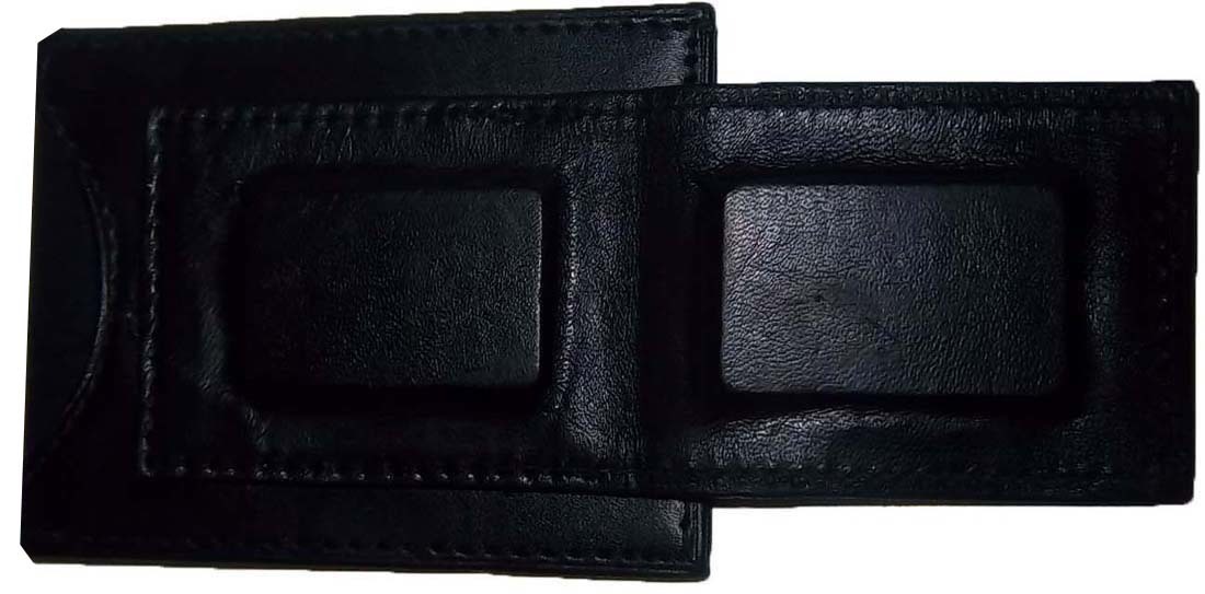 new leather money clip Credit card/ID holder wallet with a magnetic money clip - Image 10