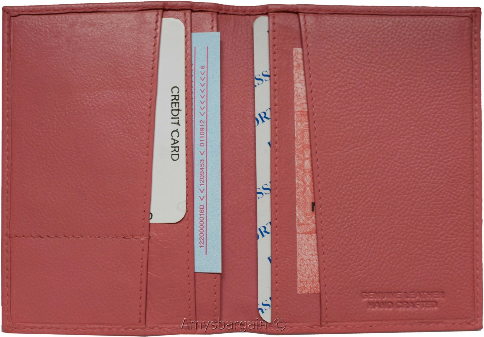 passport case new leather passport cover red wallet credit card case ID holder - Image 8