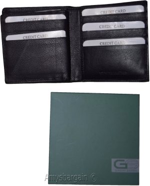 rfid men's hipster wallet genuine leather bifold 15 cards id new wallet in box - Image 10
