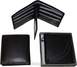 rfid men's hipster wallet genuine leather bifold 15 cards id new wallet in box - Image 8