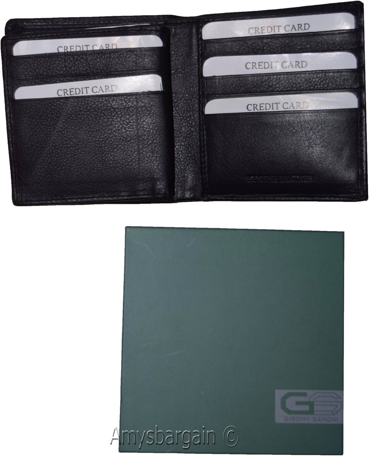rfid men's hipster wallet genuine leather bifold 15 cards id new wallet in box - Image 11