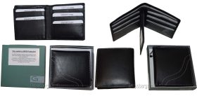 rfid men's hipster wallet genuine leather bifold 15 cards id new wallet in box