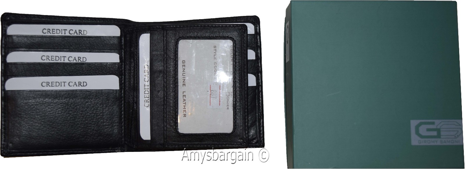 rfid men's hipster wallet genuine leather bifold 15 cards id new wallet in box - Image 6