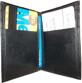 skinny leather business card 6 credit card black genuine leather id card holder