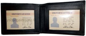 2 Men's Soft Leather Wallet 9 Card Holder 3 ID windows Billfold Brand New Wallet - Image 3