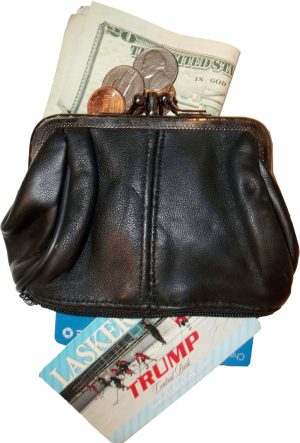 2 New Ladies 2 Sided 2 Pockets Leather Change Purse Coin purse zip coin purse bn - Image 8