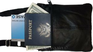 2 New hand bag leather passport case credit Card case purse neck travel pouch bn - Image 10