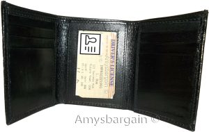 2 new style Woven Printed Leather Man's Trifold wallet 2 bill slots 9 card ID - Image 7