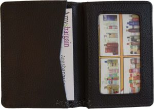 Business Card case Up to 40 cards ID Card 6 Card slots Natural grain Leather new - Image 11