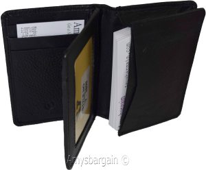 Business Card case Up to 40 cards ID Card 6 Card slots Natural grain Leather new - Image 3