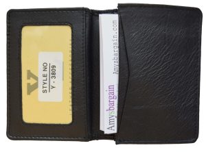 Business Card case Up to 40 cards ID Card 6 Card slots Natural grain Leather new - Image 4