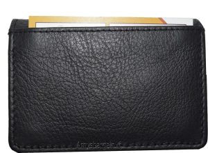 Business Card case Up to 40 cards ID Card 6 Card slots Natural grain Leather new - Image 6