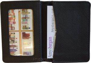 Business Card case Up to 40 cards ID Card 6 Card slots Natural grain Leather new - Image 9
