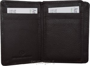 Business Card case Up to 40 cards ID Card 6 Card slots Natural grain Leather new - Image 10