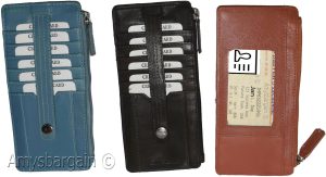 Cad case multiple card organizer credit cards bills ids wallet change purse - Image 11