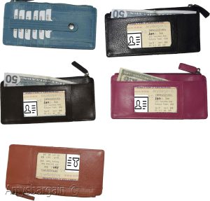 Cad case multiple card organizer credit cards bills ids wallet change purse - Image 7