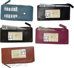 Cad case multiple card organizer credit cards bills ids wallet change purse - Image 8