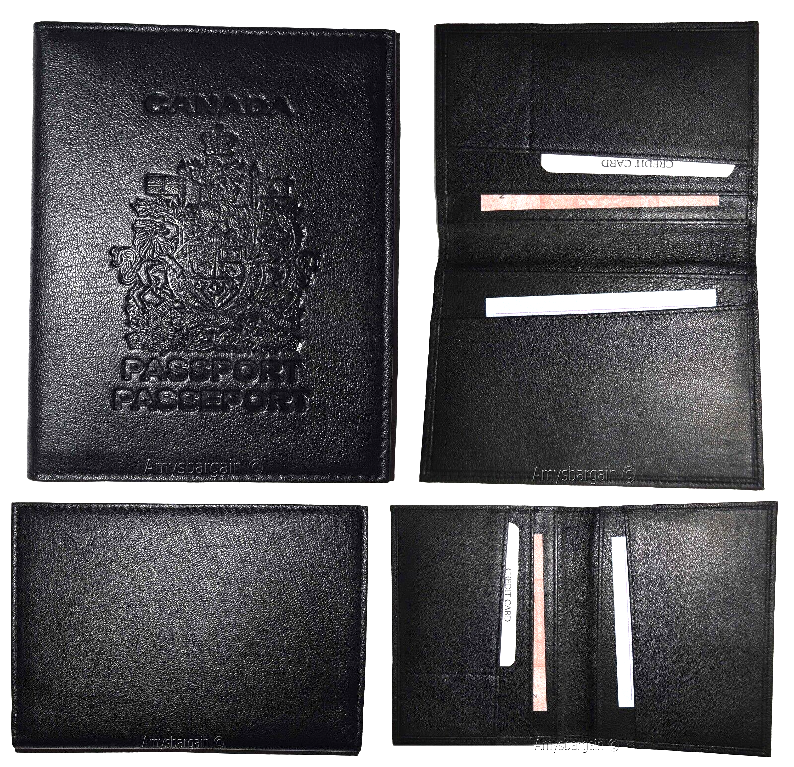 Canadian Leather passport cover. Wallet. Canada Passport case. Passport holder